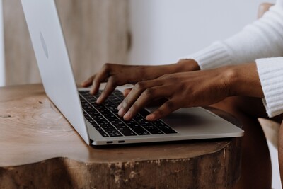 person completing intake forms