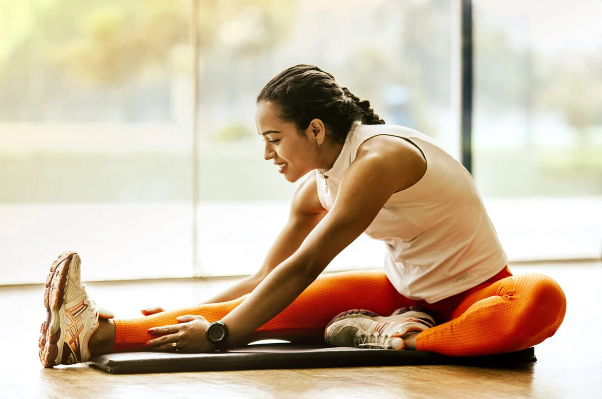 image of a person stretching